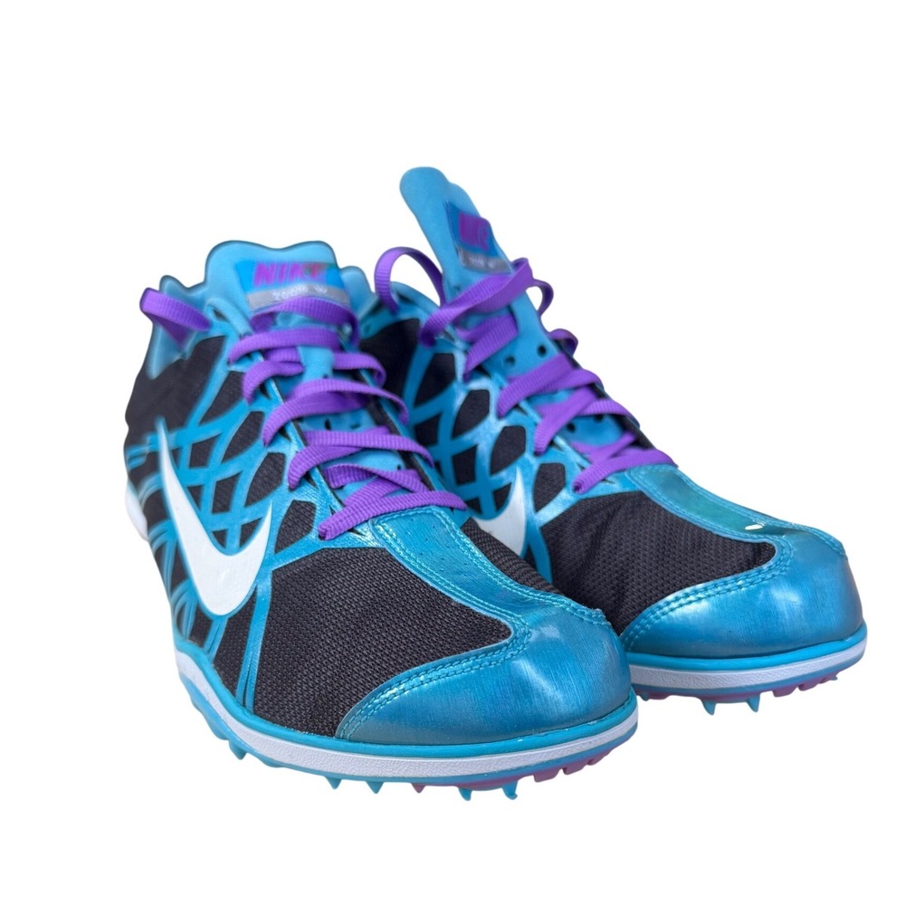 Nike Zoom W 3 Track and Field Spikes Women 10 Blue Purple Black 425906-014